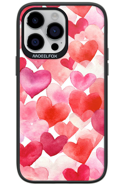 Water Painted Heart - Apple iPhone 14 Pro Max