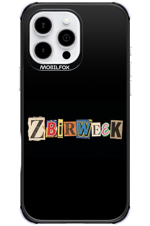 Zbirweek (black) 2.0 - Apple iPhone 16 Pro Max