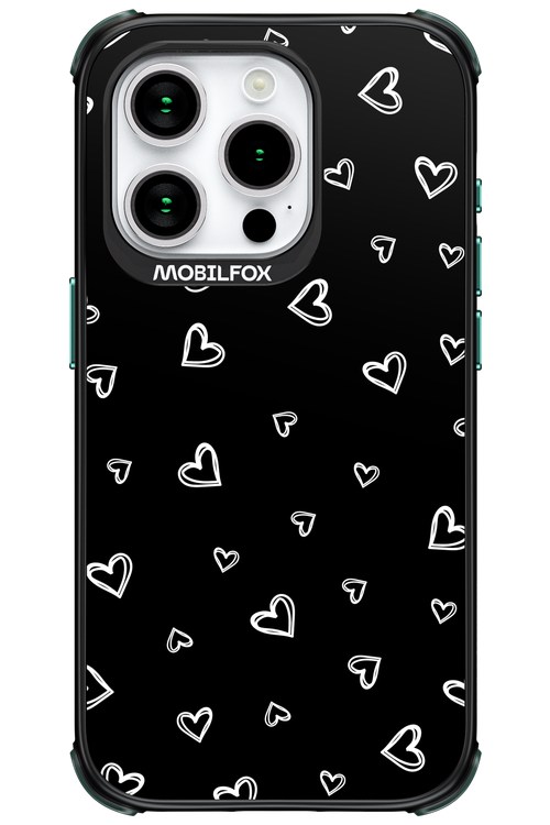 Monochrome Hearts 2.0 - Apple iPhone 15 Pro