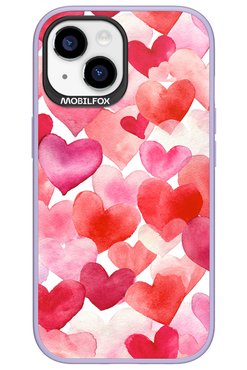 Water Painted Heart 2.0 - Apple iPhone 15