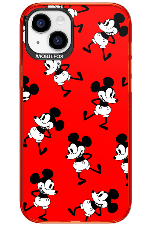 Iconic Mouse (red pattern) - Apple iPhone 15 Plus