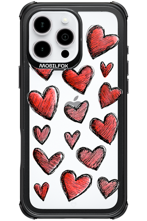 Red Love Transparent - Apple iPhone 16 Pro Max