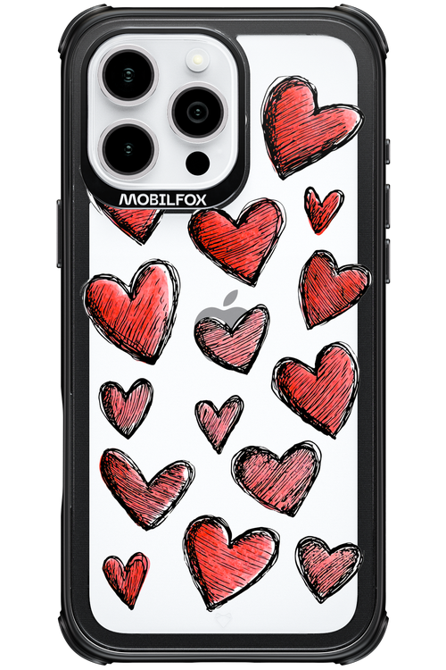 Red Love Transparent - Apple iPhone 16 Pro Max