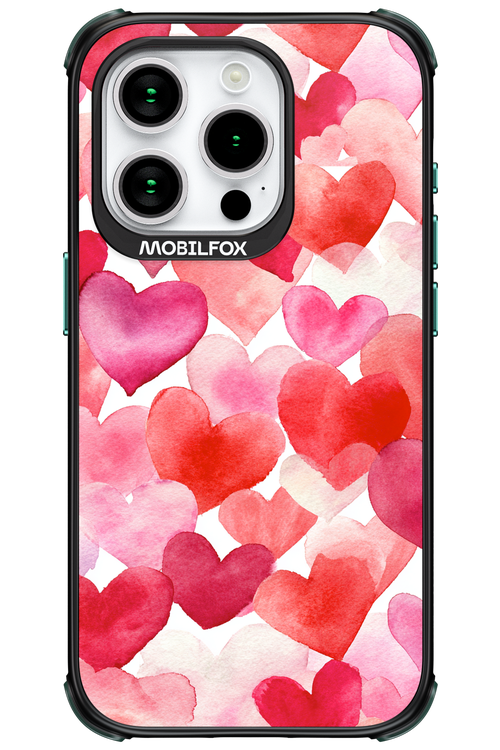 Water Painted Heart 2.0 - Apple iPhone 15 Pro