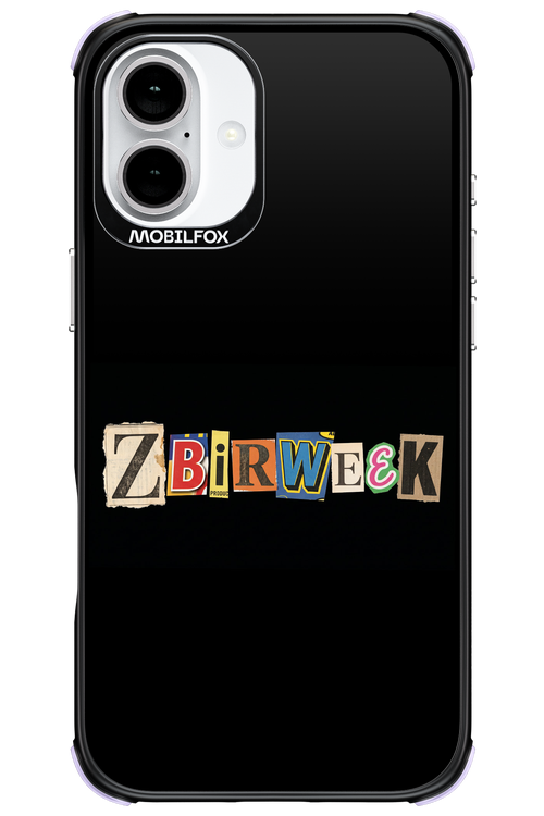 Zbirweek (black) 2.0 - Apple iPhone 16 Plus