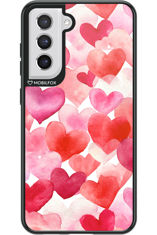 Water Painted Heart - Samsung Galaxy S21 FE