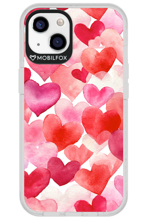 Water Painted Heart 2.0 - Apple iPhone 13