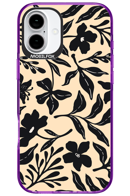 Black Flowers 2.0 - Apple iPhone 16 Plus