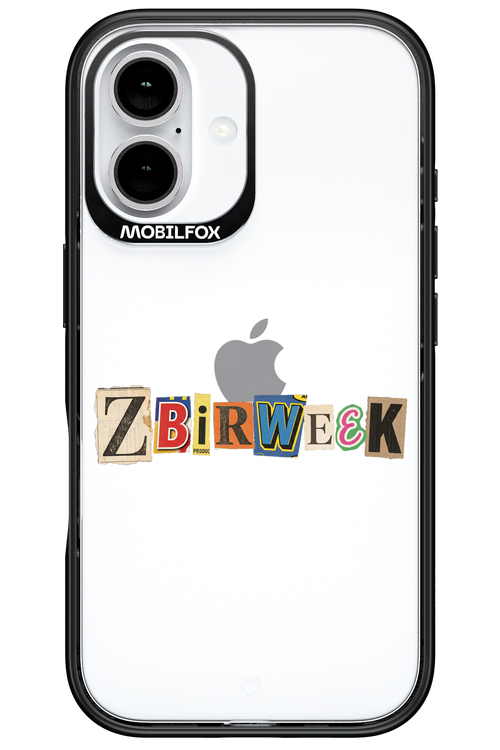 Zbirweek (transparent) 2.0 - Apple iPhone 16
