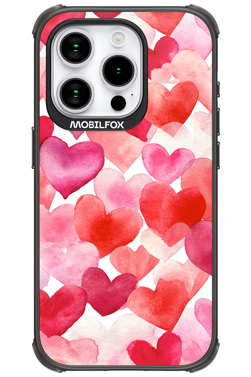 Water Painted Heart - Apple iPhone 15 Pro