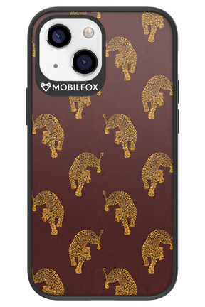 Burgundy Leopard Pattern - Apple iPhone 13 Mini