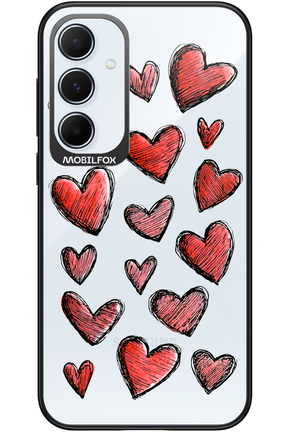 Red Love Transparent - Samsung Galaxy A55