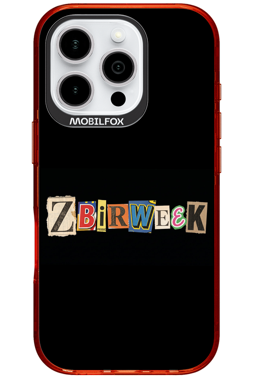 Zbirweek (black) 2.0 - Apple iPhone 16 Pro