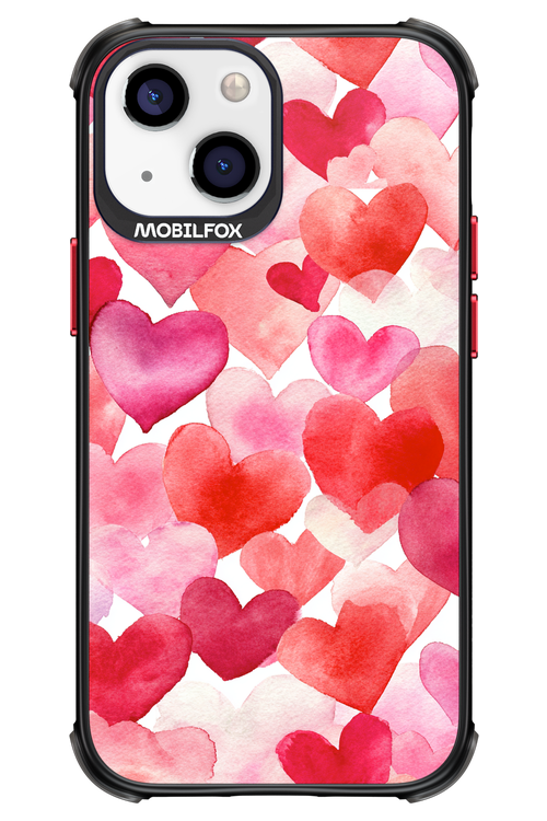 Water Painted Heart - Apple iPhone 13 Mini