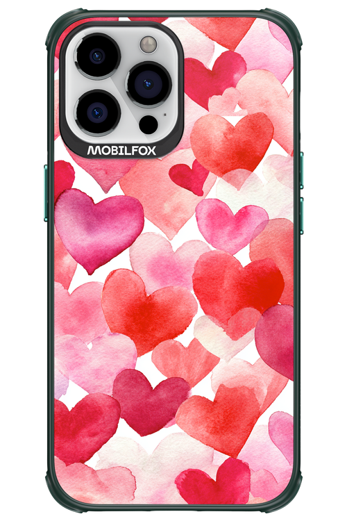 Water Painted Heart - Apple iPhone 13 Pro Max
