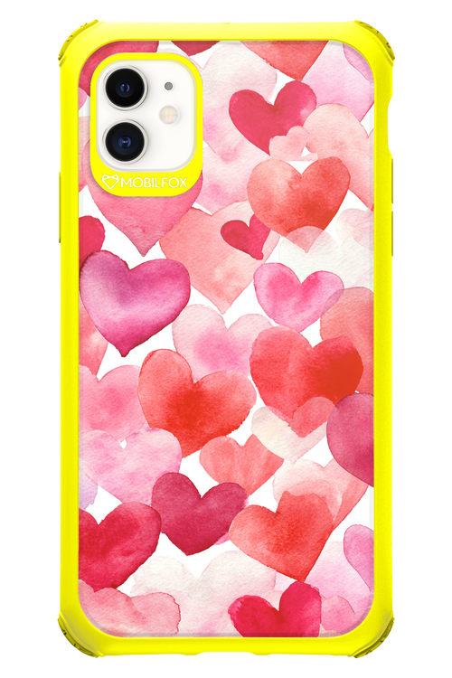 Water Painted Heart 2.0 - Apple iPhone 11