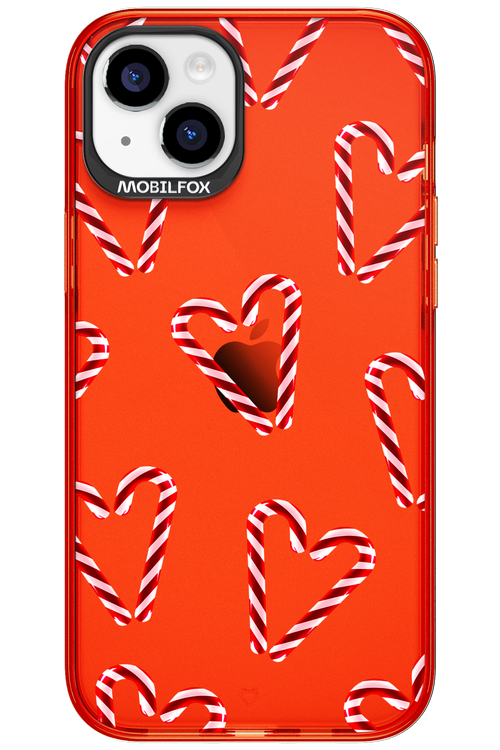 Candy Cane Hearts - Apple iPhone 15 Plus