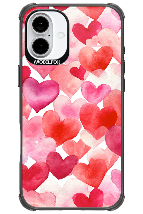 Water Painted Heart - Apple iPhone 16 Plus