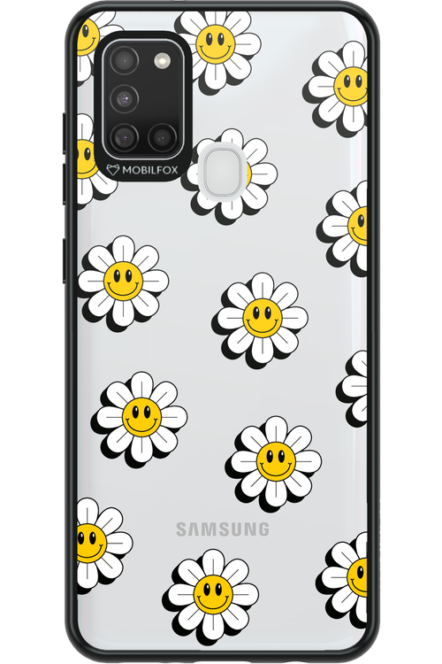 Smiley Flowers Transparent - Samsung Galaxy A21 S