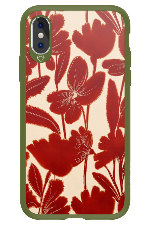 Burgundy Flowers 2.0 - Apple iPhone XS