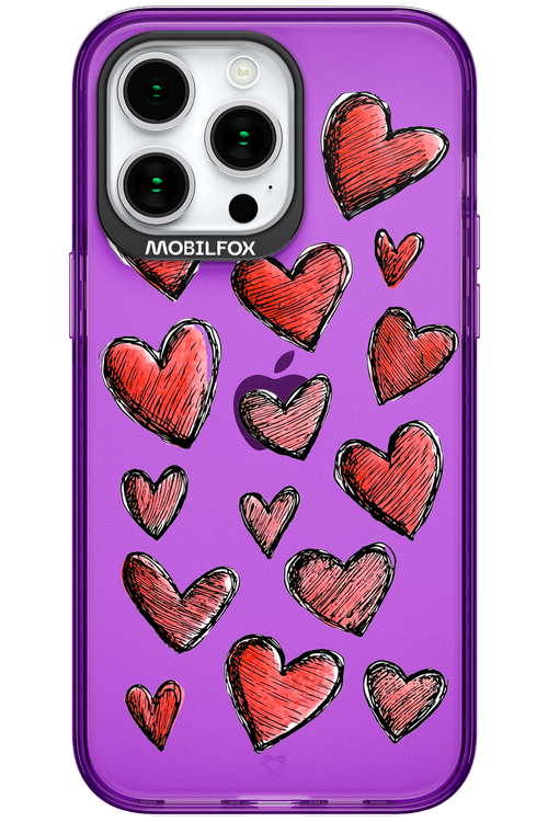 Red Love Transparent - Apple iPhone 15 Pro Max