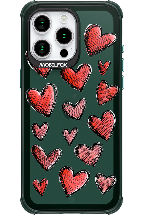Red Love Transparent - Apple iPhone 15 Pro Max