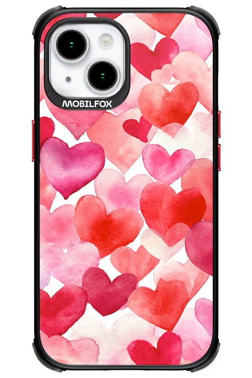 Water Painted Heart 2.0 - Apple iPhone 15