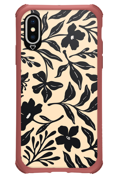 Black Flowers 2.0 - Apple iPhone X