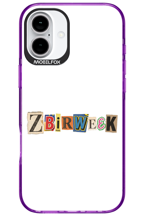 Zbirweek (white) 2.0 - Apple iPhone 16 Plus
