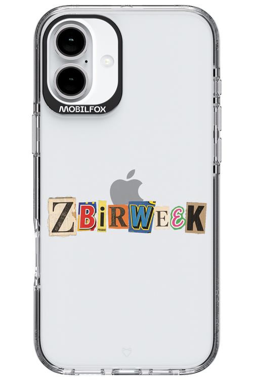 Zbirweek (transparent) 2.0 - Apple iPhone 16 Plus