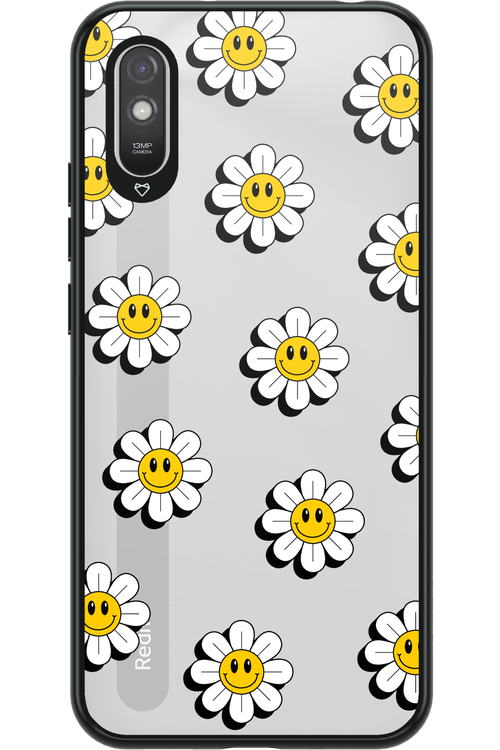 Smiley Flowers Transparent - Xiaomi Redmi 9A