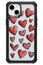 Red Love Transparent - Apple iPhone 15 Plus