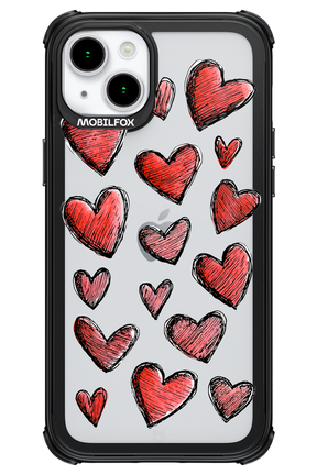 Red Love Transparent - Apple iPhone 15 Plus