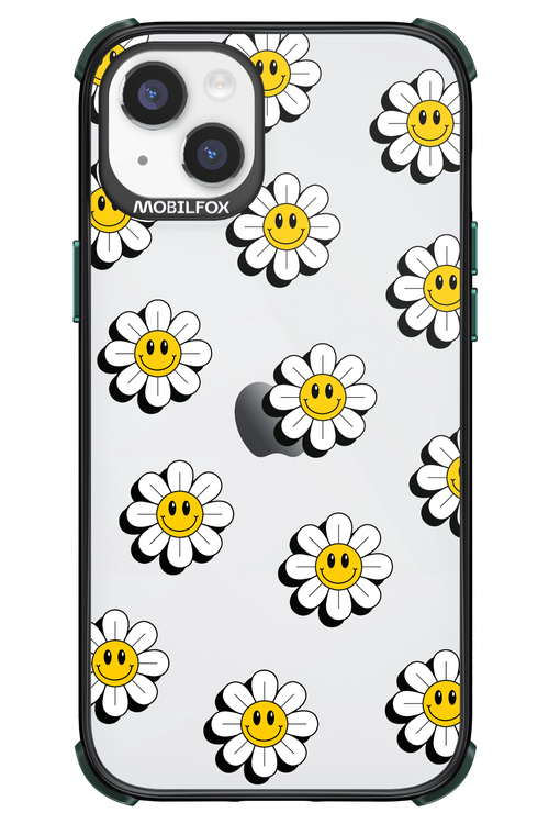 Smiley Flowers Transparent - Apple iPhone 14 Plus