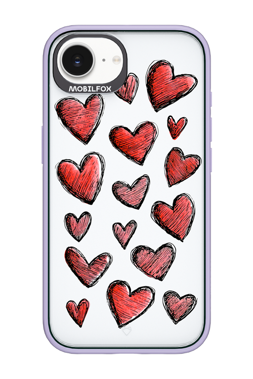 Red Love Transparent - Apple iPhone 16e