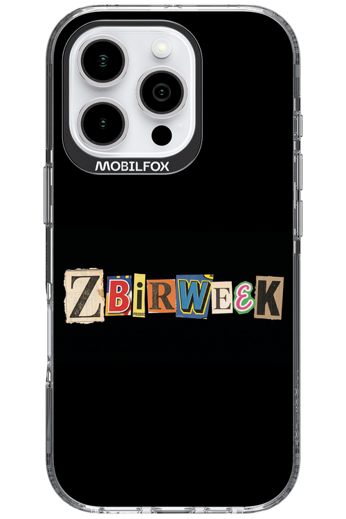Zbirweek (black) 2.0 - Apple iPhone 16 Pro