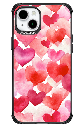 Water Painted Heart - Apple iPhone 15 Plus