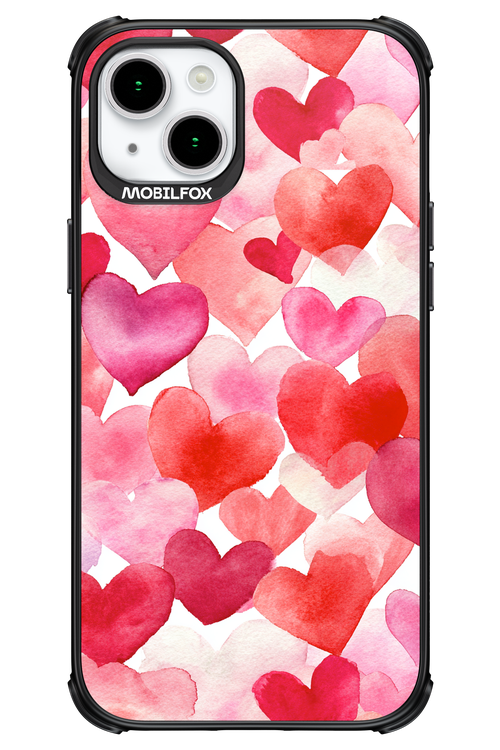 Water Painted Heart - Apple iPhone 15 Plus