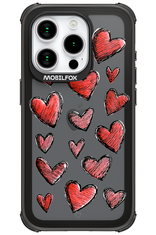 Red Love Transparent - Apple iPhone 15 Pro