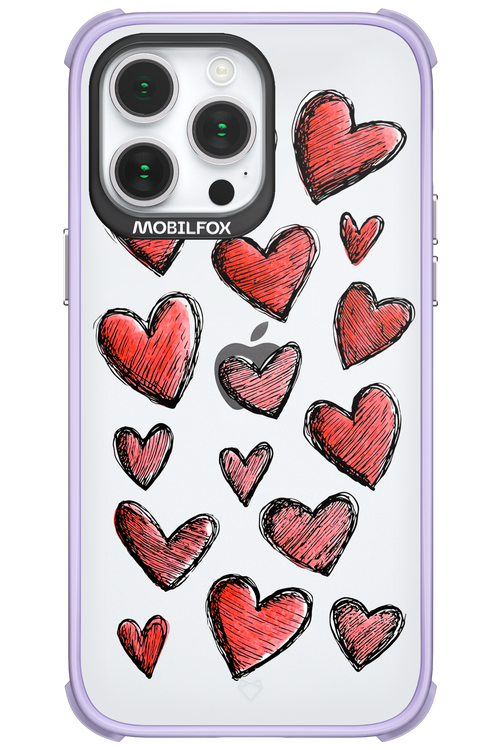 Red Love Transparent - Apple iPhone 14 Pro Max