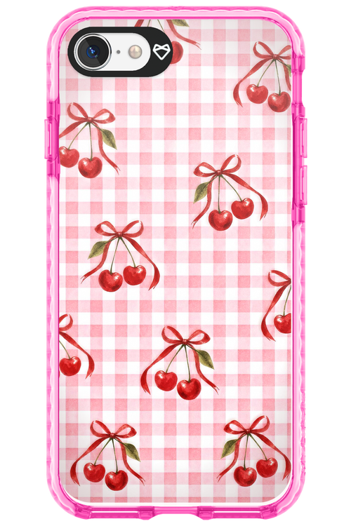 Pink Cherry Checked 2.0 - Apple iPhone 8