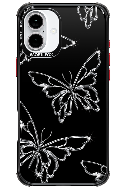Silver Butterfly 2.0 - Apple iPhone 16 Plus