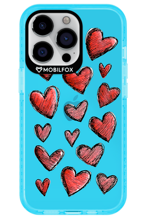 Red Love Transparent - Apple iPhone 13 Pro