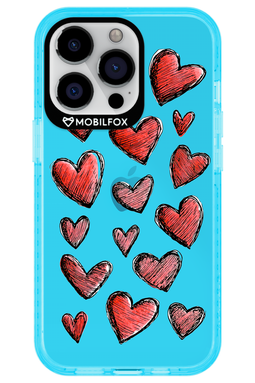 Red Love Transparent - Apple iPhone 13 Pro