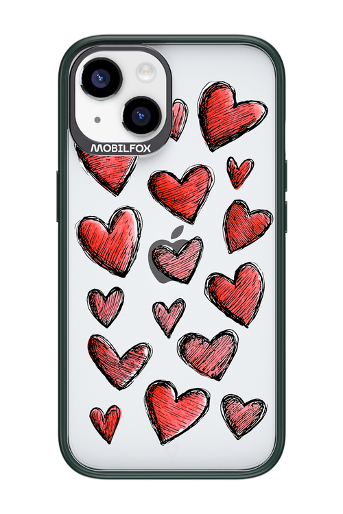 Red Love Transparent - Apple iPhone 14