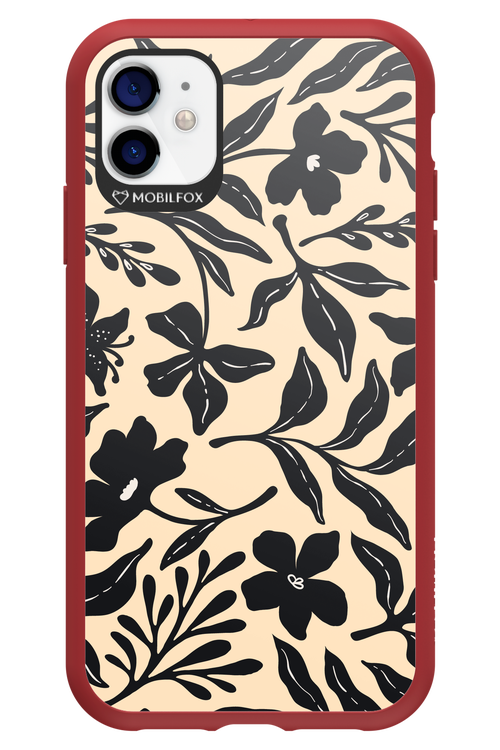 Black Flowers 2.0 - Apple iPhone 11