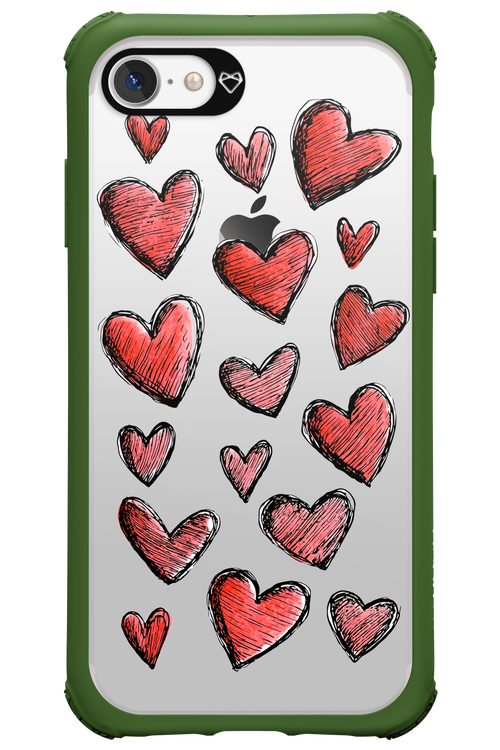 Red Love Transparent - Apple iPhone 7