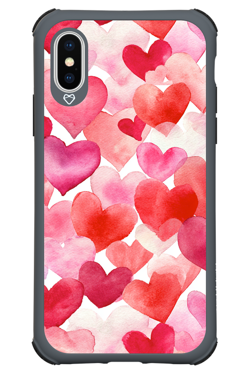 Water Painted Heart - Apple iPhone X