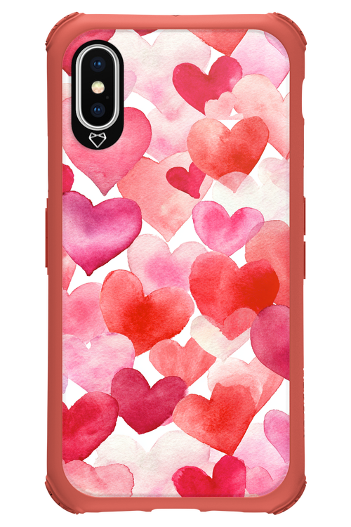 Water Painted Heart - Apple iPhone XS