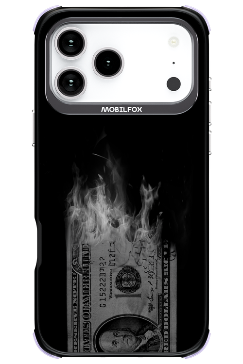 Money Burn B&W - Apple iPhone 17 Pro Max